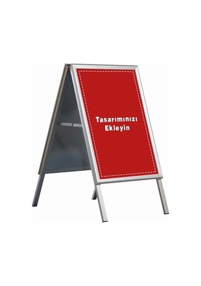 B2 50X70Cm Alüminyum Çift Taraflı Kaldırım Reklam Poster A Pano