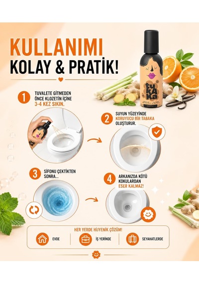 Tuvalet Kokusu, Gider Koku Önleyici, Kötü Koku Giderici Sprey 150 Ml Exotic