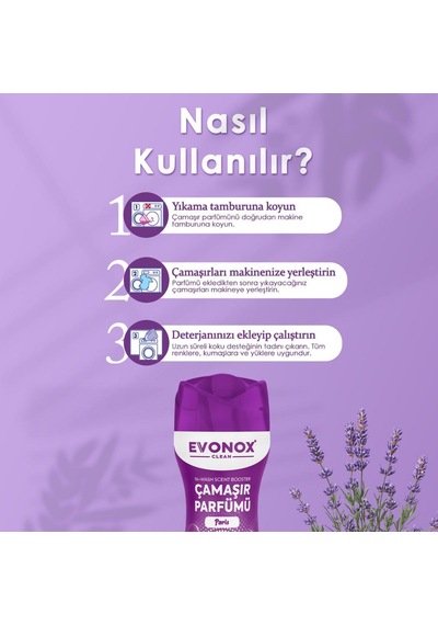 Evonox Clean Granül Çamaşır Parfümü & Çamaşır Yumuşatıcı Paris 210 Gr Tekli