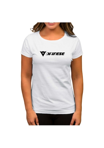 Dainese Logo Beyaz Kadın Tişört Beyaz