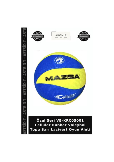 Özel Seri Vb-krc05001 Celluler Rubber Voleybol Topu Sarı Lacivert Oyun Aleti Sarı - Lacivert