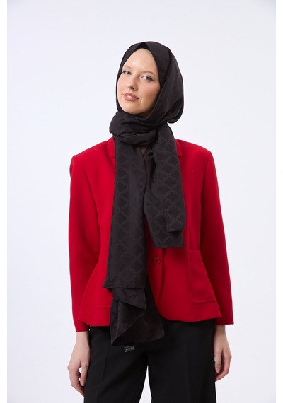 Mirsoy Scarf Lina Modern Desen Şal Siyah