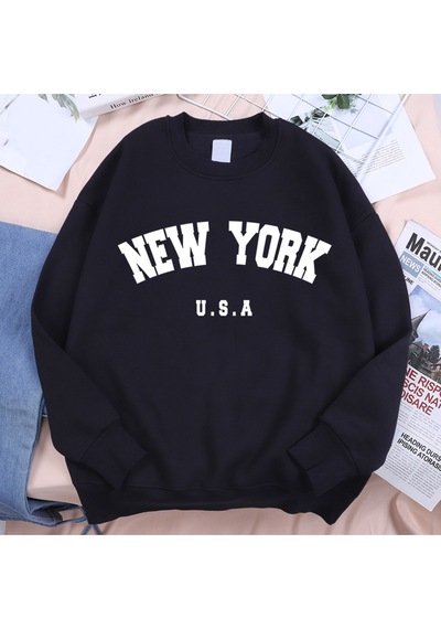 Startmore Startmorenew York Abd Mektup Baskı Streetwear Adam Gevşek Spor Giyim Moda Yüksek Kaliteli Kapüşonlu Üs Siyah