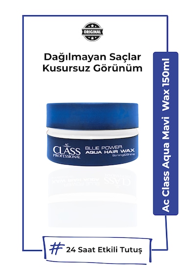 Ac Class Professional Aqua Hair Wax Mavi Power 150 Ml - Ekstra Güçlü Tutuş & Canlı Görünüm