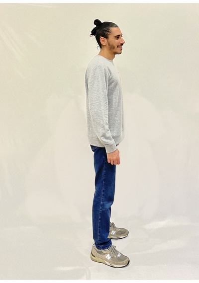 Erkek Bisiklet Yaka Rahat Kalıp 3 İplik Kalın Orta Brooklyn Nakışlı Sweatshirt Spr24sw34 Gri Melanj Erkek Bisiklet Yaka Rahat Kalıp 3 İplik Kalın Orta Brooklyn Nakışlı Sweatshirt Spr24sw34 Gri Melanj