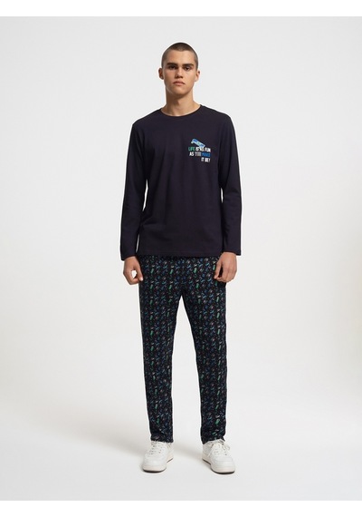 Regular Fit Erkek Pijama Siyah