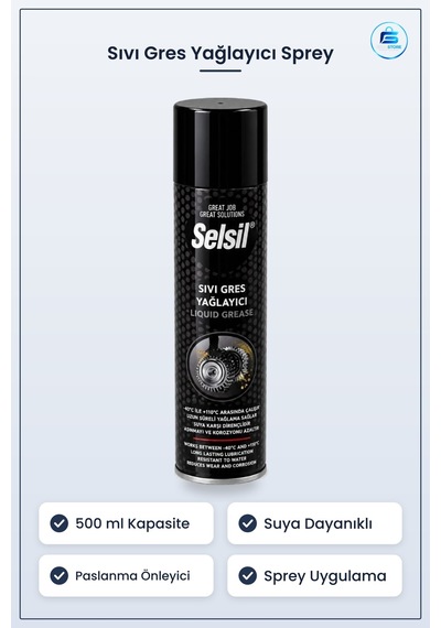 Sıvı Gres Yağlayıcı Genel Bakım Spreyi 500 Ml Paslanma Önleyici S