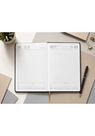 Ofisinn 2027 Termo Deri Kapak 17x24 Cm Planlayıcı Günlük Ajanda 70 Gr Gri