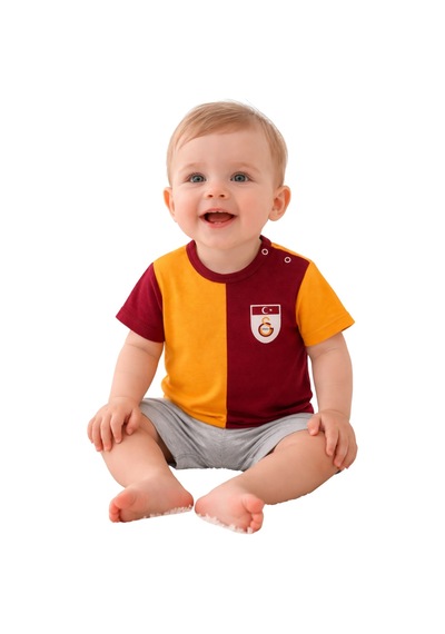 Galatasaray Metin Oktay Pamuklu Bebek T-shirt Sarı - Kırmızı