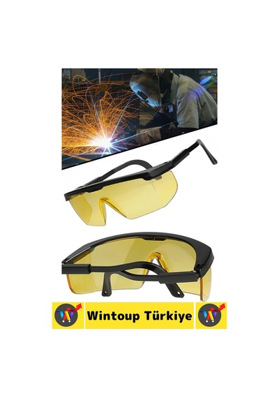 Premium Dayanıklı Atölye Endüstriyel Hafif Ayarlanır Geniş Görüş Açılı Çapak Kaynak Gözlüğü 2 Adet