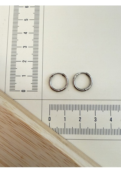 316 L Cerrahi Çelik 1,6mm 10mm Çelik Halka Küpe Gümüş