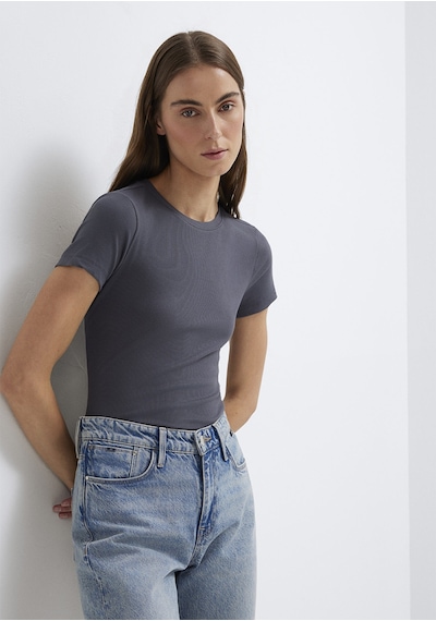 Mavi - Antrasit Tencel Basic Tişört 1612904-83620 Antrasit