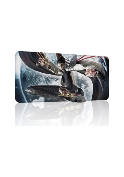 Bayonetta Kaymaz Dikişli Kauçuk Oyuncu Mousepad V1 - 90x40 Xxl Gaming Mouse Pad Fare Altlığı