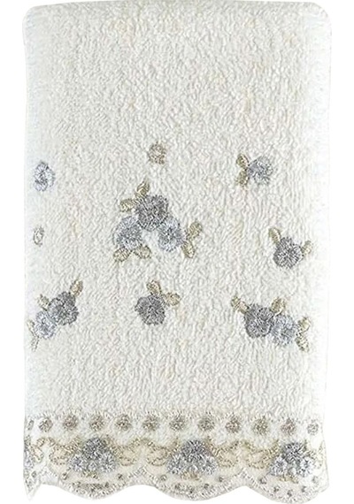 Arliva Home Meltem Bukle Nakışlı Havlu 30x50 Açık Kahve