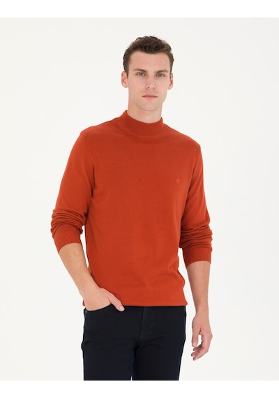 Pierre Cardin Erkek Kiremit Triko Kazak 50276161-vr031 Kiremit