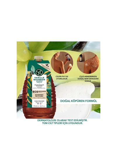 Vegan Nemlendirici Egzotik Vanilya Duş Jeli Seti 600 Ml Yedek + 400 Ml Jel Diğer