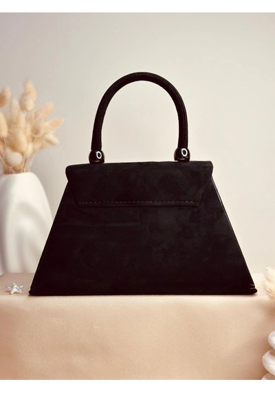 Elora Atelier Elora Prizma Prime Süet Siyah Çanta Çok Renkli
