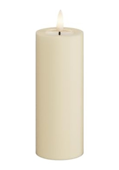 İç Mekan Alevsiz Led Mum - Krem - Real Flame Teknolojili - Akülü Mum 5 X 12,5 Cm Diğer