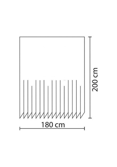 Zethome Tropik Banyo Duş Perdesi 6022 Tek Kanat 1x180x200 Kahverengi