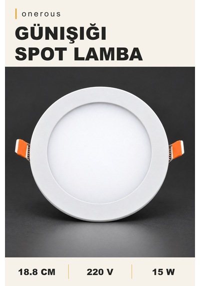 Onerous 15w 3200k Günışığı Slim Led Spot Diğer
