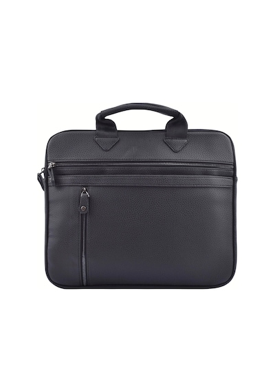 Unisex 13.3" İnç Deri Evrak El Ve Omuz Çantası 8683255013364 Siyah
