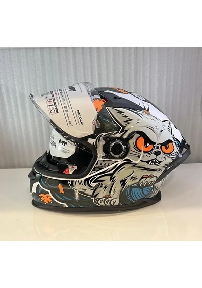 Mt Braker Sv The Kıng A7 Parlak Kask Mavi Çok Renkli