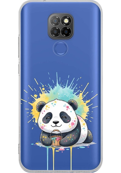 General Mobile Gm 20 İle Uyumlu Splash Panda Tasarımlı Şeffaf Silikon Kılıf 051i