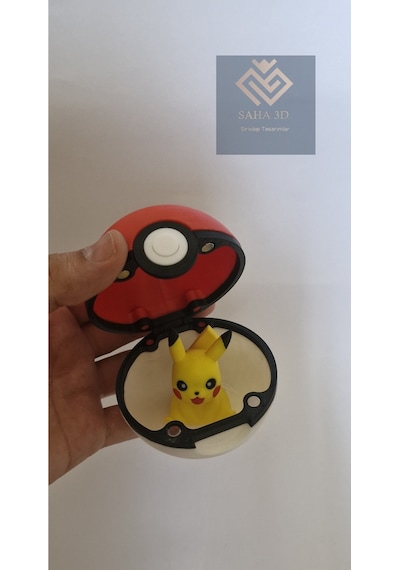 Pokemon Mıknatıslı Poke Topu Pikachu Hediyeli
