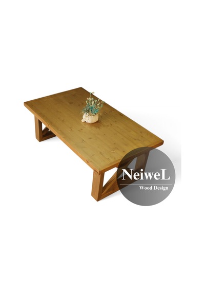 Neiwel Moe Doğal Ahşap Sehpa-70-140 Açık Ceviz