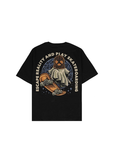 Startmore Adrift Reality Siyah Oversize Unisex T-shirt Siyah