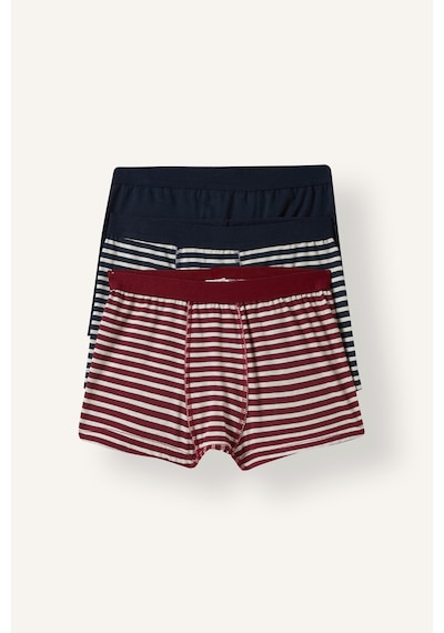 Defacto Beli Lastikli Çizgili Penye 3lü Boxer Erkek Çocuk I3826a826aunv135 Lacivert-nv135
