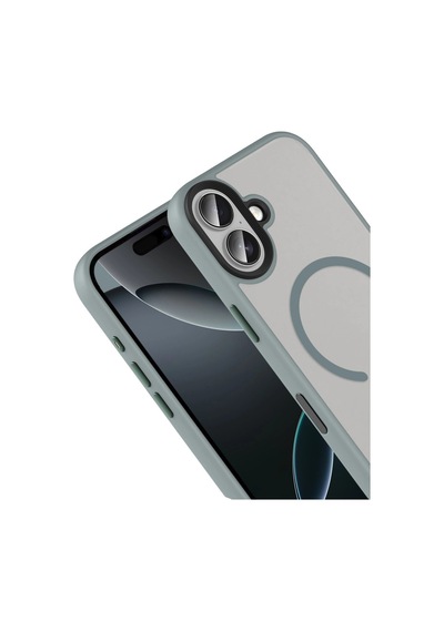 Apple iPhone Uyumlu 17 Megane Magsafe Kapak - Titan Gri