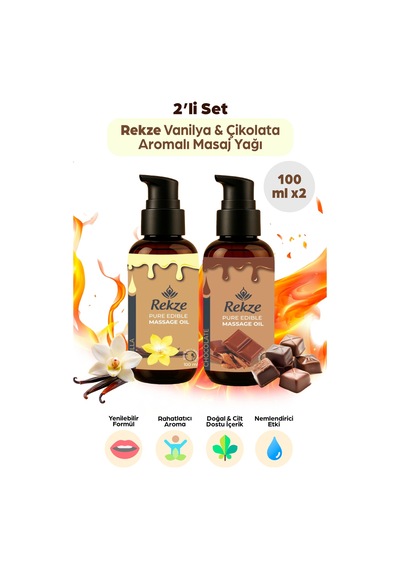 Rekze Çikolata & Vanilya Aromalı Masaj Yağı 100 Ml Aromaterapi, Nemlendirici Ve Etkili - 744967438