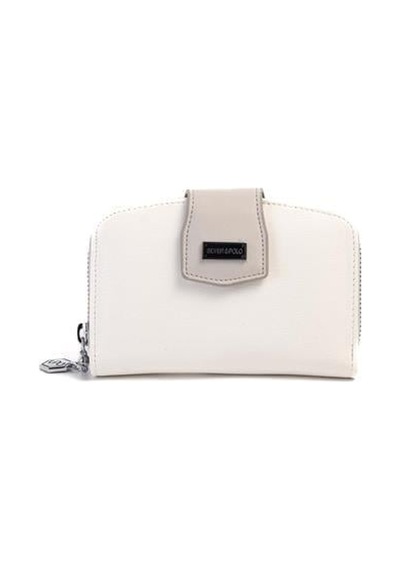 Silver Polo Sp874 Kadın Cüzdan & Kartlık Düz Beyaz-a.gri
