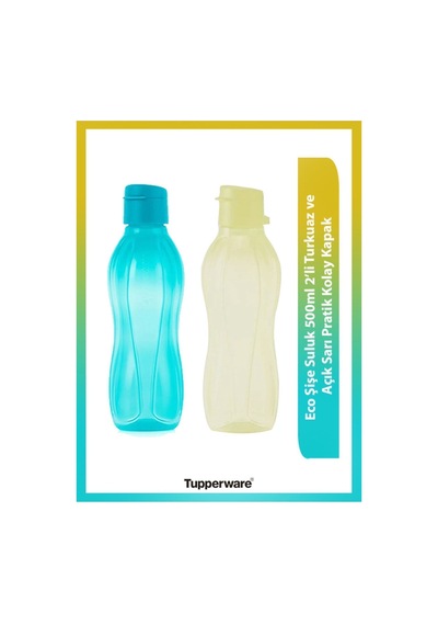 Eco Şişe Suluk 500 Ml 2 Li Turkuaz Açık Sarı