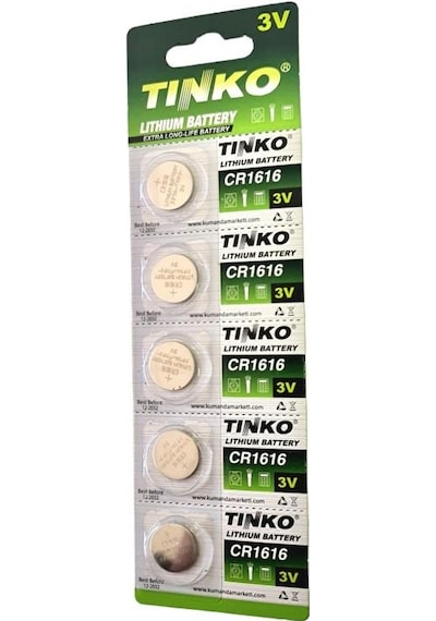 Tinko CR1616 3 V Blister Lityum Pil 5'li