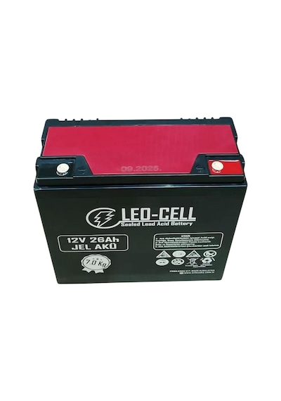 Leo-cell 12V 26Ah Japon Teknolojisi 7 Kg Elektrikli Motorsiklet Aküsü
