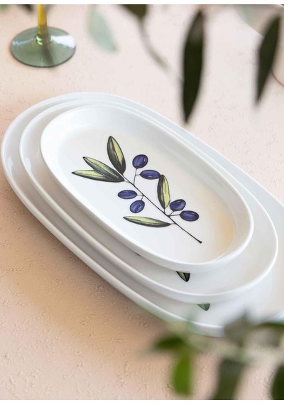 Marka Olivos Oval Servis 2li 26 Cm Çok Renkli