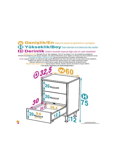 Eliusta Seçer 3 Çekmeceli 60 Cm Banyo Ve Mutfak Dolabı Beyaz 60x75x32,5 Cm Çok Amaçlı Organizer Dolap Beyaz Eliusta Seçer 3 Çekmeceli 60 Cm Banyo Ve Mutfak Dolabı Beyaz 60x75x32,5 Cm Çok Amaçlı Organizer Dolap Beyaz