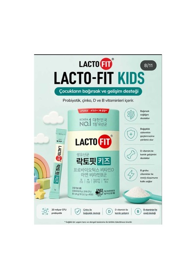 Lacto-fit Kids Probiyotik, Çinko, D Ve B Vitaminleri İçeren Çocuk Takviye Edici Gıda 60 Saşe 120 G