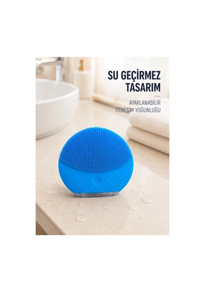 Titreşimli Silikon Yüz Temizleme Mi Şarjlı Cilt Bakım Fırçası