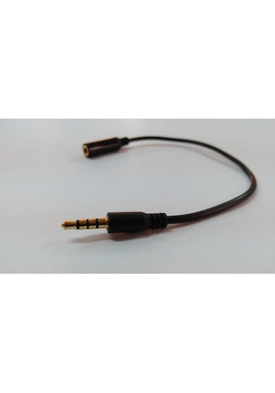 Stereo Kablo - 3.5 Mm - 4 Boğumlu - Erkek - Dişi - 20 Cm