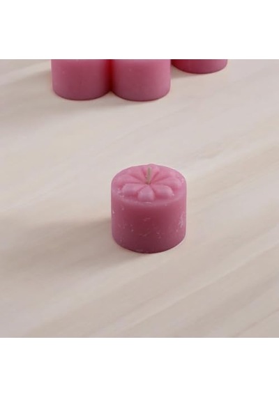 Tealight Mum Manolya Kokulu Pembe Renkli 6 Lı Paket 4 Saatlik Yanma Süresi - Ev Mumu - Iç Dekorasyon - Doğal Özler Çok Renkli