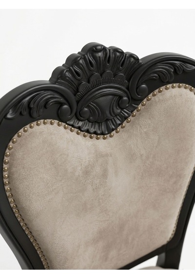 Orsay Klasik Fransız Stil Ahşap Sandalye Siyah