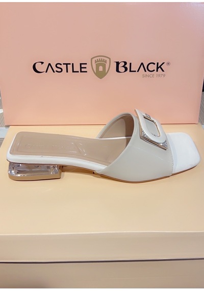 Arme Cıty Castle & Black Ac35828 Kısa Topuk Önü Taşlı Rahat Şık Terlik Bej