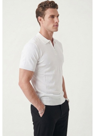 Deepsea Erkek Beyaz Slim Fit Nefes Alan Pamuklu Polo Yaka Tişört Dar Kesim Likralı Triko Tişört 2505001 Beyaz Deepsea Erkek Beyaz Slim Fit Nefes Alan Pamuklu Polo Yaka Tişört Dar Kesim Likralı Triko Tişört 2505001 Beyaz