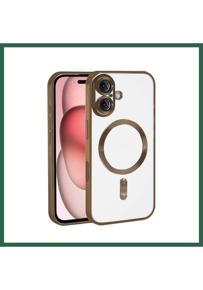 Bezos İphone 17 Uyumlu Kross Magneticsafe Kapak - Çöl Titanyum Bzs01