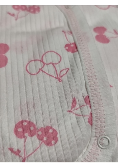 Hece Bebe %100 Pamuklu 5 Parça Hastane Çıkışı Seti Bebek Zıbın Takımı, Şapka, Önlük, Eldiven Ekru - Pembe