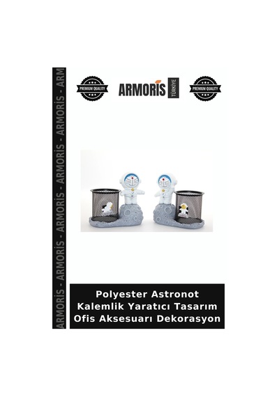 Polyester Astronot Kalemlik Yaratıcı Tasarım Ofis Aksesuarı Dekorasyon