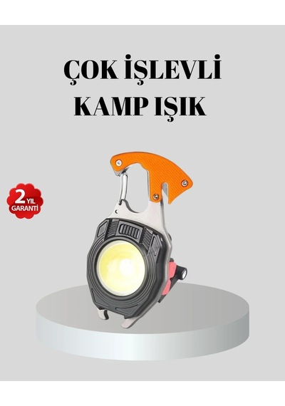 Zhltools Çok Fonksiyonlu Anahtarlık Fener Güçlü Led Işıklı, Şarjlı, Düdüklü Ve Tornavidalı Mini El Feneri